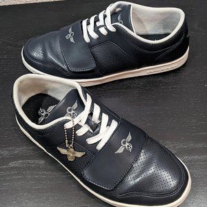CREATIVE REACTION Cesario Lo XXI Navy Blue Leather Fashionable Sneaker Shoe